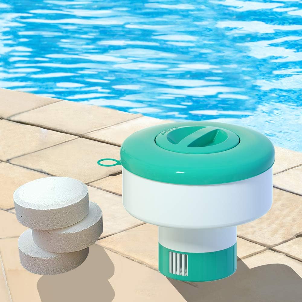 POOLWHALE Pool & Spa Floating Dispenser - Collapsible Floater for Easy Use and Storage