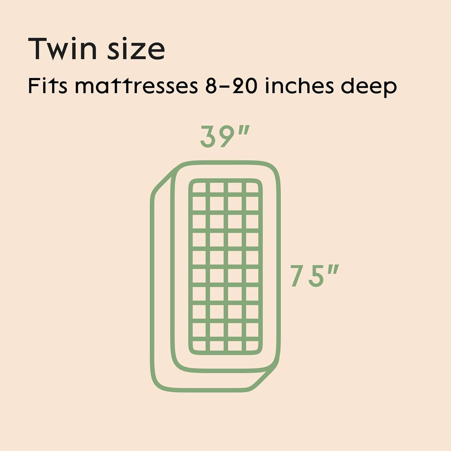 Niagara Ultra Soft Twin Size Mattress Topper - Bamboo Viscose Pillow Top for Back Pain Relief | Naturally Cooling, Fits 6-18" Mattresses, 600GSM, Green