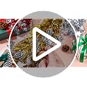 Libima Gold Mini Tinsel Christmas Trees Set of 20 - 10 Inch Artificial Holiday Decor