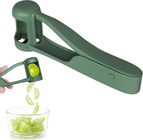 EWUVP Grape Cutter - Safe Stainless Steel Slicer for Toddlers | Ideal for Fruits & Vegetables (Green)