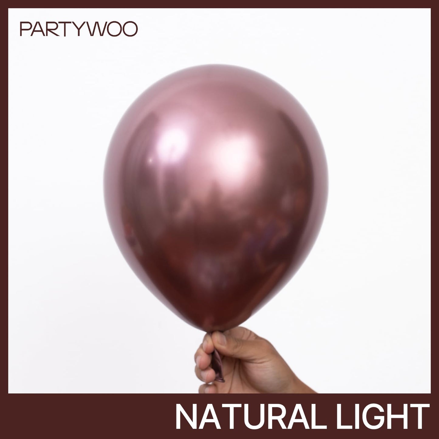 PartyWoo Copper Balloons 50pcs 12 Inch Bronze Metallic Brown Latex Helium Balloons for Graduation Boy Baby Shower Gender Reveal Bride Shower Wedding Anniversary Birthday Party Decorations Brown-G133
