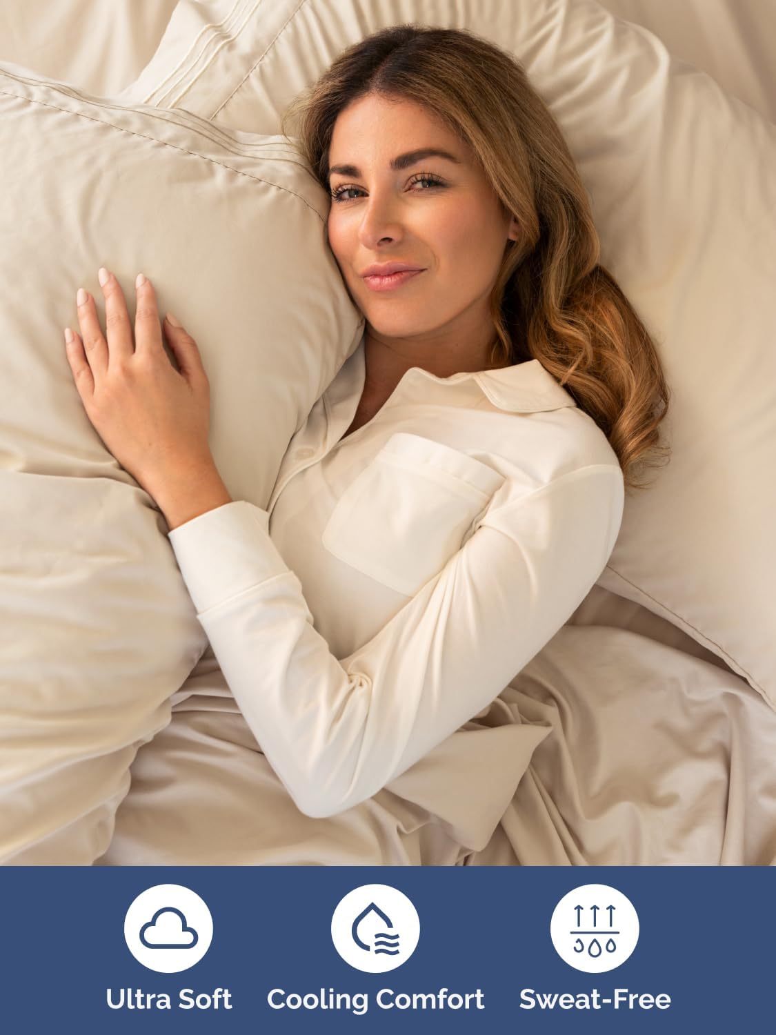 Skiennix Extra Deep King Sheet Set - 6 Piece Breathable Cooling Bedding - Soft, Wrinkle-Free Wheat Color