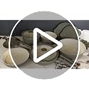 Green Ceramic Cookware Set 21 Pieces Nonstick Pots and Pans - Safe & Space Saving