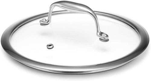 HexClad Tempered Glass Lid - 8-Inch Cookware Accessory with Steam Vent | Dishwasher Safe Design