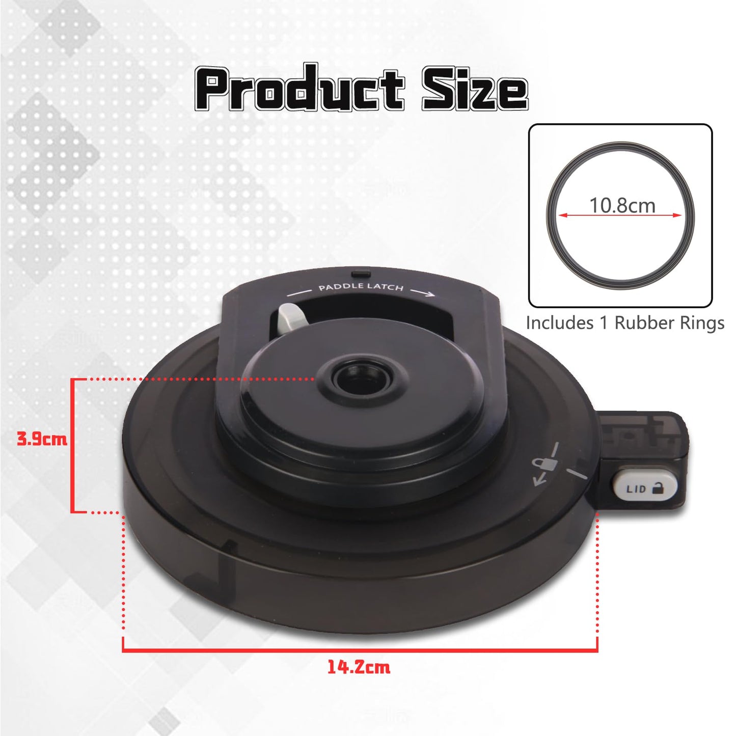 FIIOEOY Outer Bowl Lid Suitable for NC301 Ice Cream Maker, Creami Lid Replacement Compatible with NC299AMZ/NC301/NC300/NC201/NC101 Series (NO Paddle), Reusable, BPA-Free, Dishwasher Safe