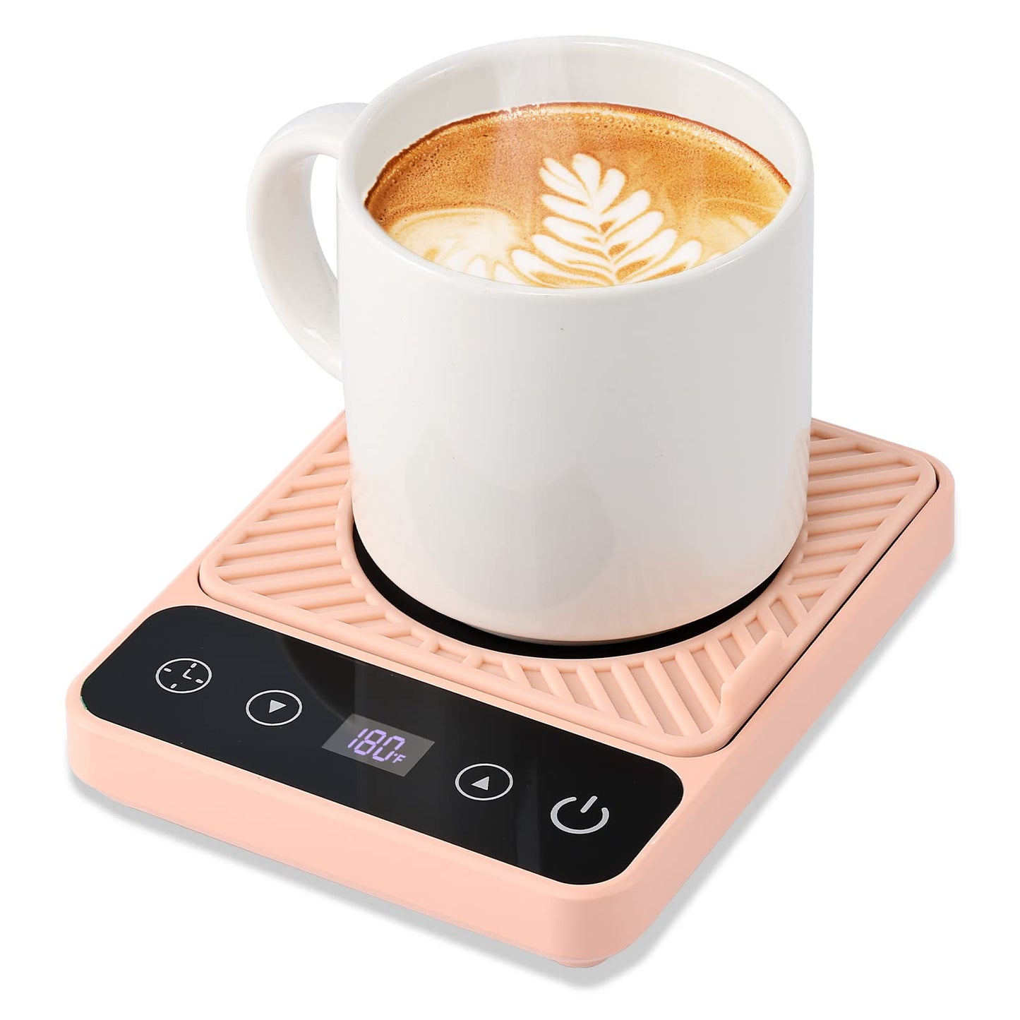 Mug Warmer - Electric Coffee Mug Warmer with Timer,Coffee Cup Warmer for Desk Auto Shut Off,Smart 6-Temperature Control, Coffee Accessories for Coffee Lovers, Pink