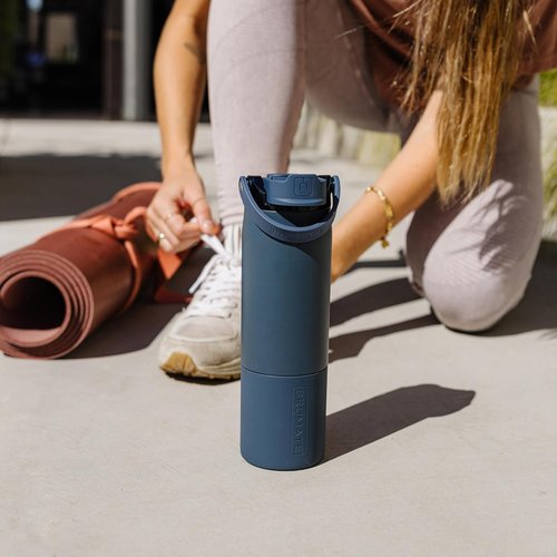 BrüMate Rise 35oz Water Bottle With 100% Leakproof Covered Silicone Straw | Insulated Stainless Steel Water Bottle With Removable Straw | Fast Flow | Soft Sip Silicone Spout | BPA-Free (Primrose)