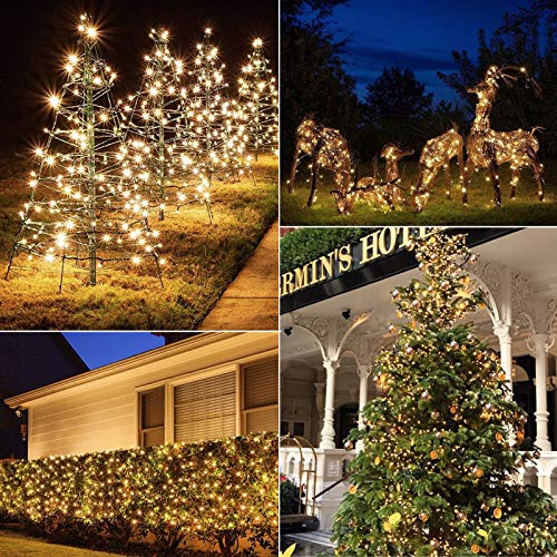Brightown Battery Operated Christmas Lights 2 Pack 18 FT 50 LED Warm