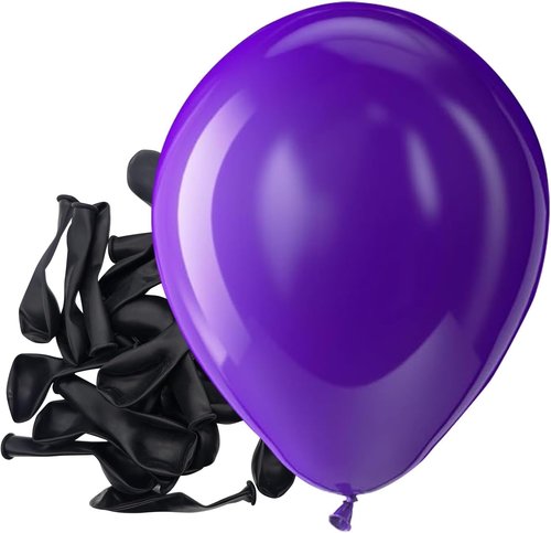 Bezente Dark Purple Latex Party Balloons - 150 Pack of 5-Inch Matte Helium Balloons for Celebrations