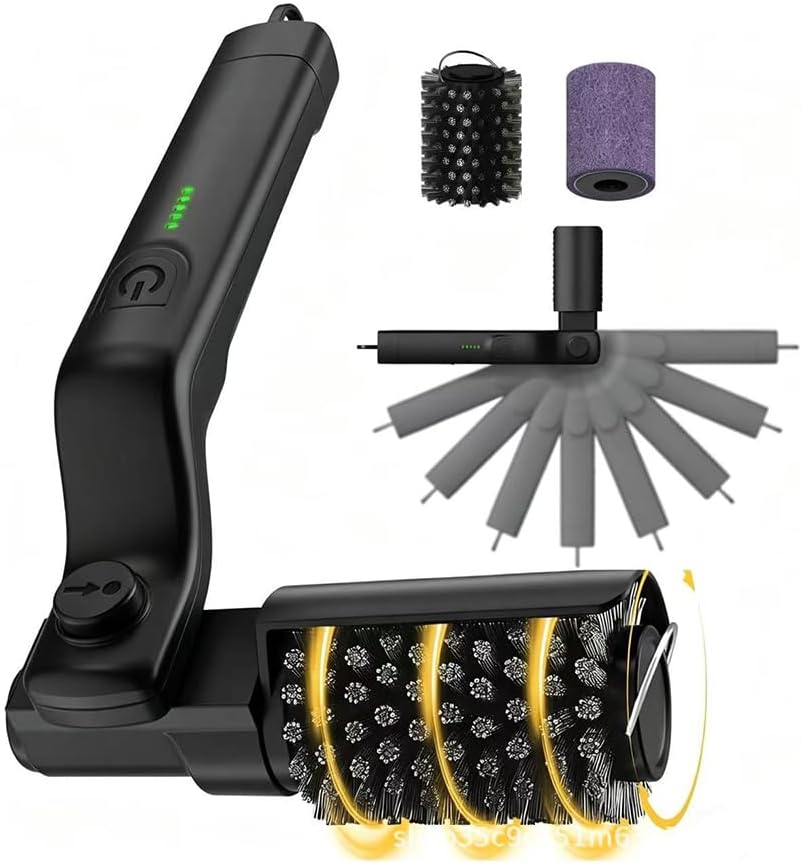Skiennix Electric Grill Brush - Cordless BBQ Cleaner with 3 Speed Settings & Rechargeable Battery