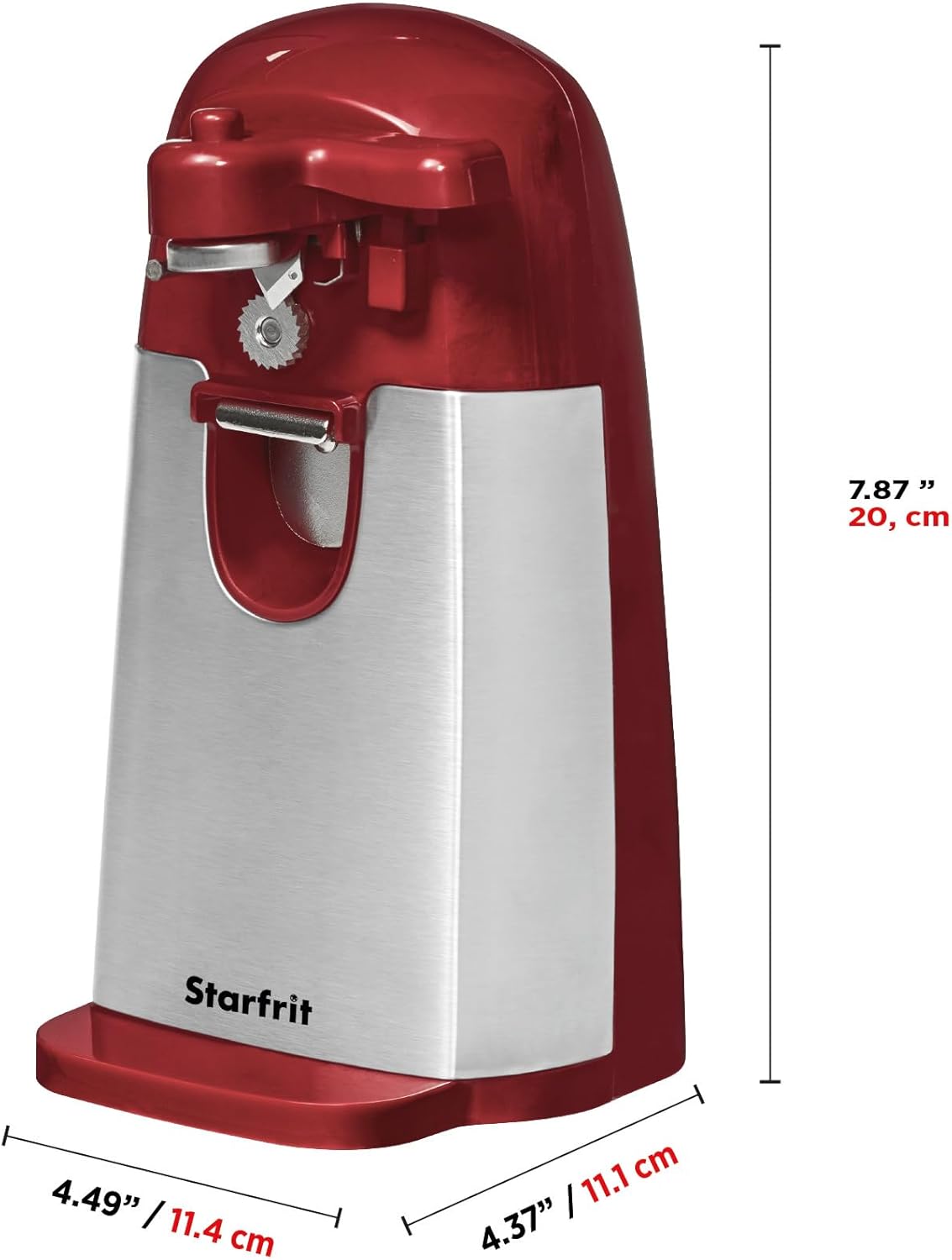 Starfrit Gourmet - MightiCan Can Opener - Safe Edge Design with Comfort Grip - Heavy Duty & Durable