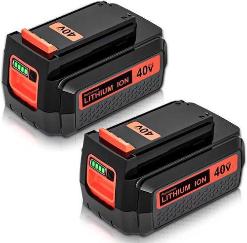Black and Decker 40V MAX Lithium-Ion Replacement Battery - 2 Pack, 3.6Ah for Cordless Tools