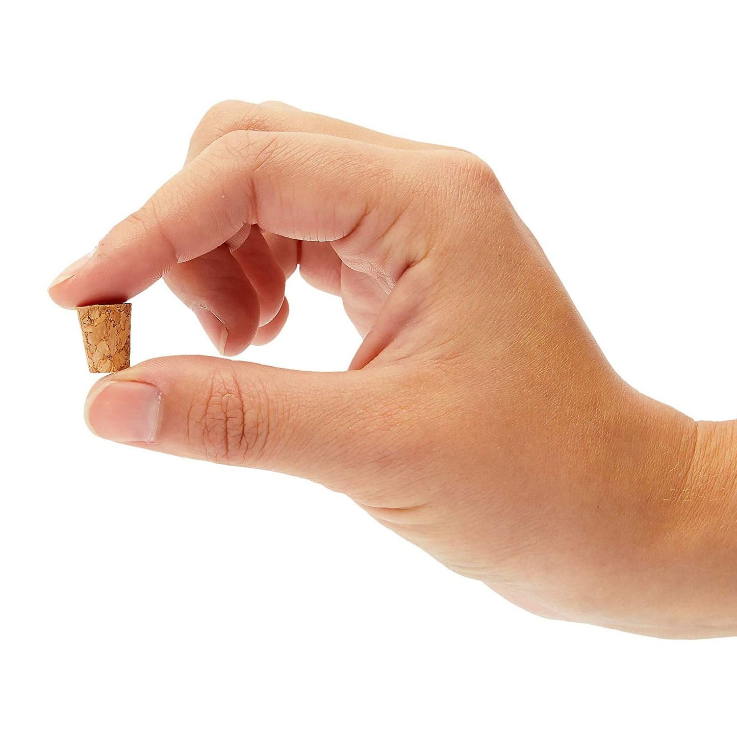 Juvale Tiny Cork Plugs & Mini Stoppers - 100-Pack, 0.4 x 0.3 x 0.5 In, Brown - Corks for Test Tubes & Mini Bottle Lids for DIY Crafts & Spice Shakers