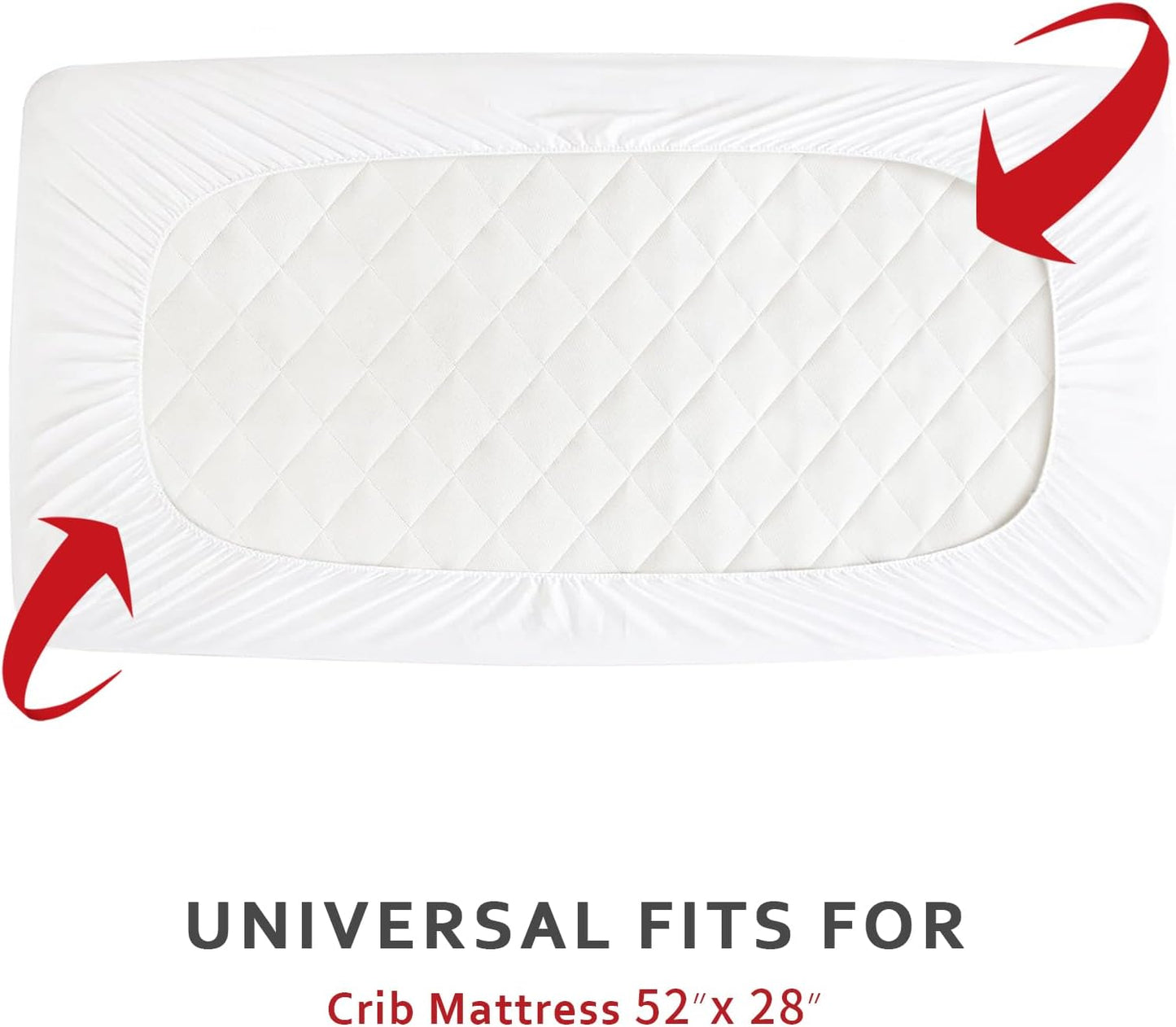 Skiennix Waterproof Crib Mattress Protector - Soft Cotton Fabric for Toddler Beds | Ideal for Boys & Girls