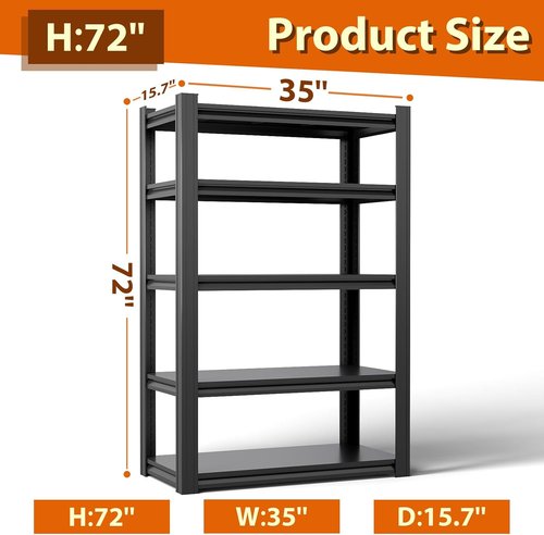 Heavy Duty Storage Shelves by [Brand Name] - Adjustable Metal Garage Shelving Unit | 3500LBS Capacity for Shop, Warehouse, Basement
