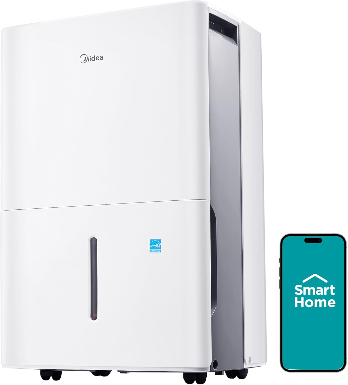 Midea Dehumidifier - 1,500 Sq. Ft. Energy Star Certified | 22 Pint Capacity for Basements & Large Rooms (White)
