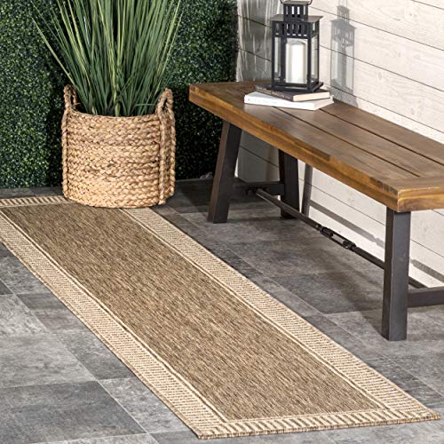 Outdoor Indoor Area Rug 5x8 Bordered Polypropylene Kid Pet Friendly Durable
