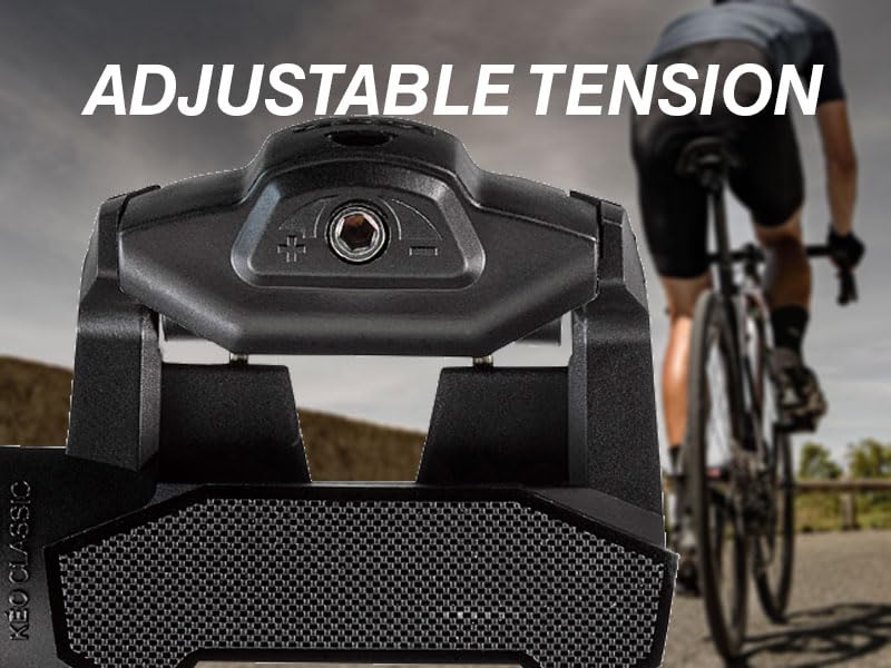 LOOK Keo Classic 3 Bicycle Pedals - Clipless Platform, Adjustable Tension, Black, One Pair