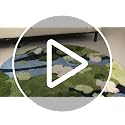 4ft Moss Round Area Rug - Green Grass Boho Circle Rug for Bedroom & Living Room - Pond Variation