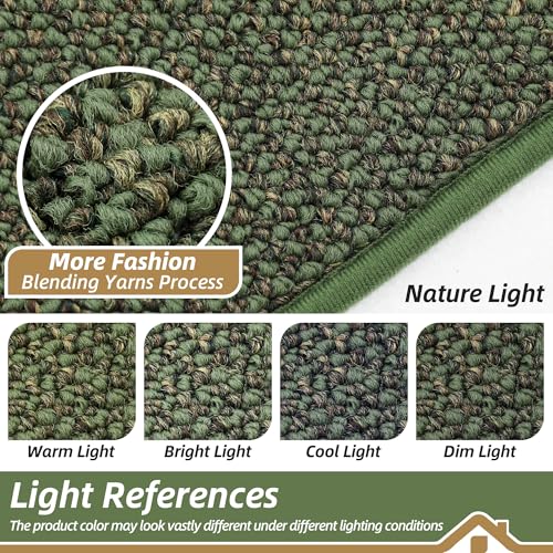 Kitchen Rugs Non-Slip 24x36 Inch Green Floor Mat - Absorbent & Durable