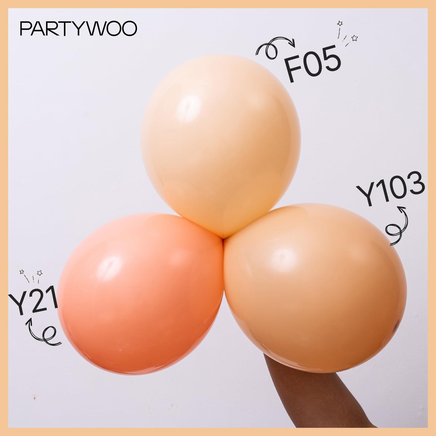 PartyWoo Nude Balloons 155pcs Different Sizes of 18 12 10 5 Inch Apricot Boho Fall Neutral Balloon Arch Kit Garland for Graduation Birthday Boy Baby Shower Theme Party Decorations Brown-F05