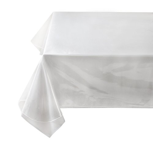 Benson Mills Heavy Duty Crystal Clear Plastic 100% Waterproof Tablecloth Protector, Vinyl PVC Table Cloth, Oil Spill Proof Wipe Clean Table Cover for Dining Tables (60" x 84" Rectangular/Oblong)