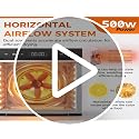 Food Dehydrator Machine 500W with 8 Stainless Steel Trays, 185°F Temp & 24H Timer - Bright Silver / 16.7x13.5x13.5 in