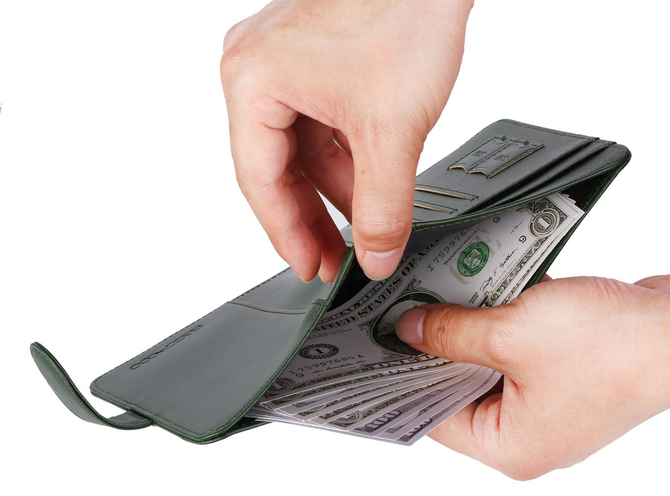 Passport Holder Cover Wallet RFID Blocking Leather Card Case Travel Accessories for Women Men (Atrovirens)
