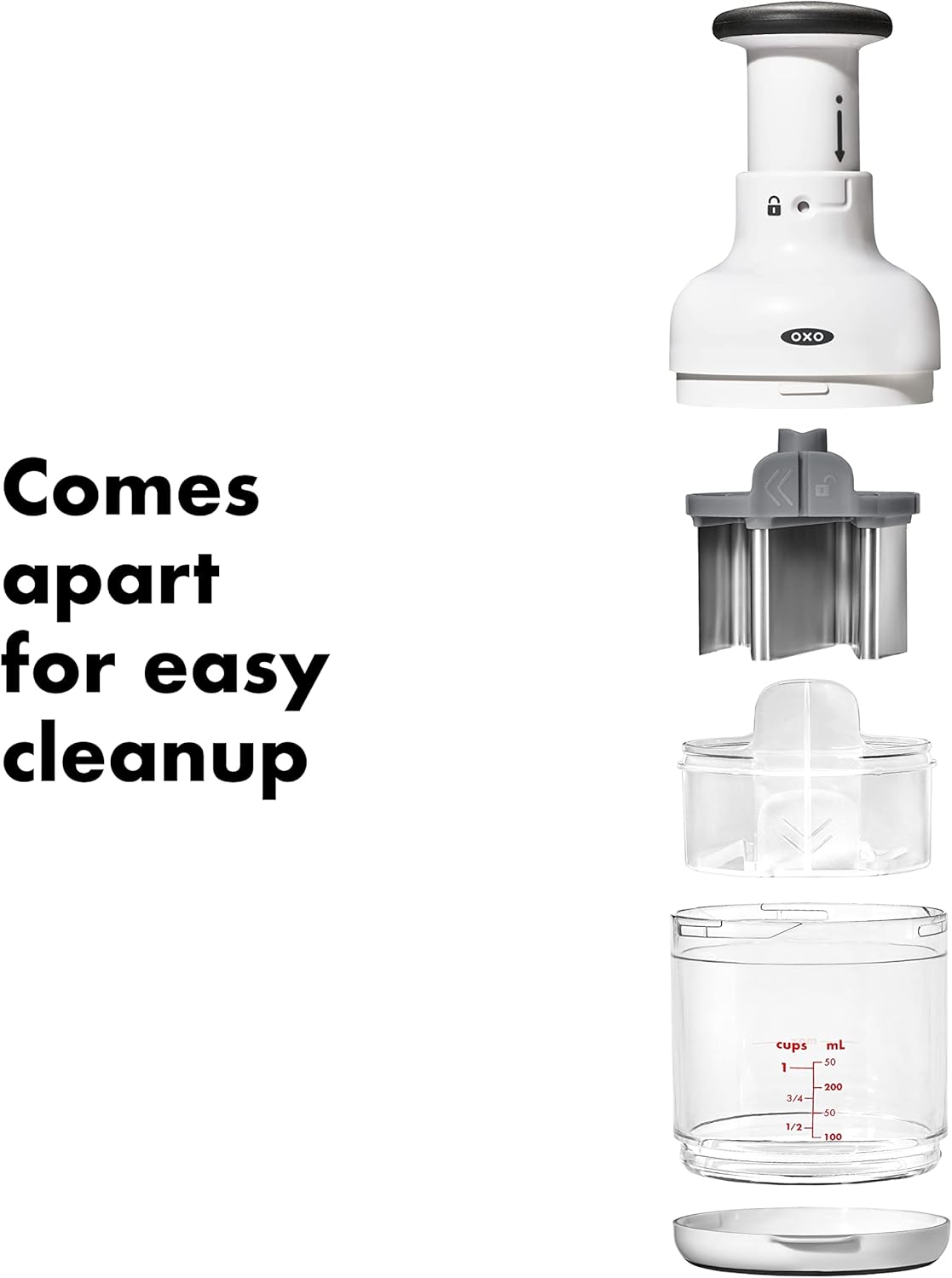 OXO Good Grips Vegetable Chopper - Effortless Dicing & Slicing | Compact Design for Easy Storage