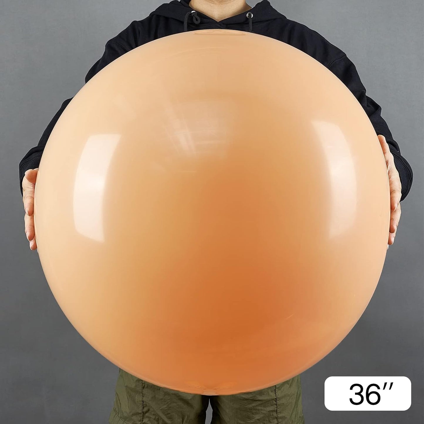 PartyWoo 36-Inch Nude Balloons - 4pcs Apricot Boho Latex for Jungle Safari & Thanksgiving Celebrations