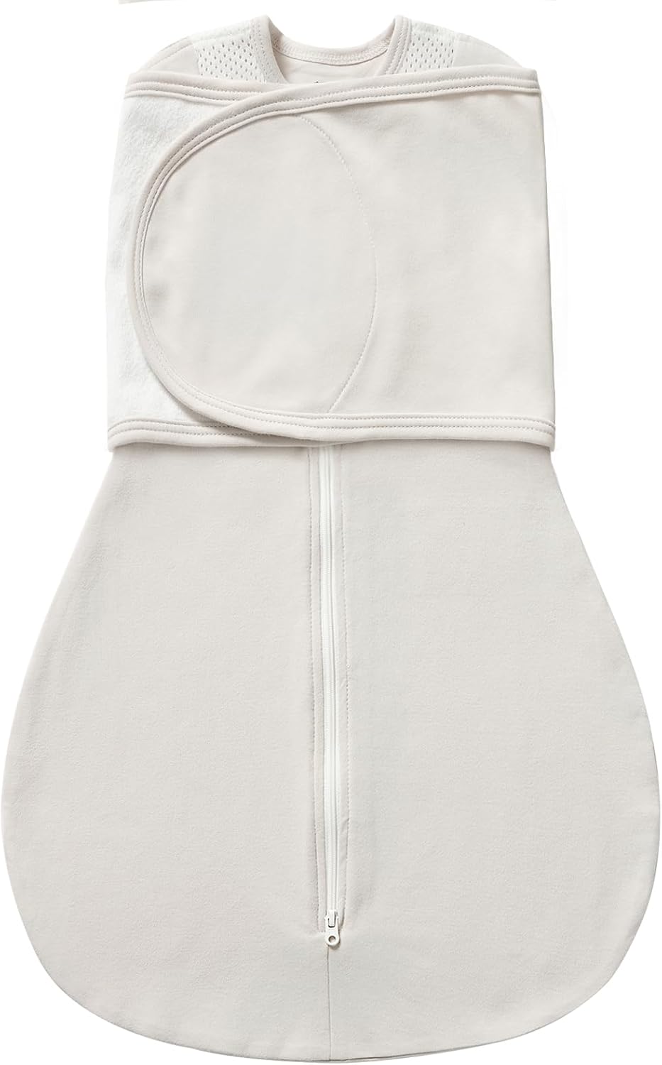 Skiennix Swaddle Sack | Safe Sleep Design with Breathable Mesh | 100% Cotton for 3-6 Months - Grey