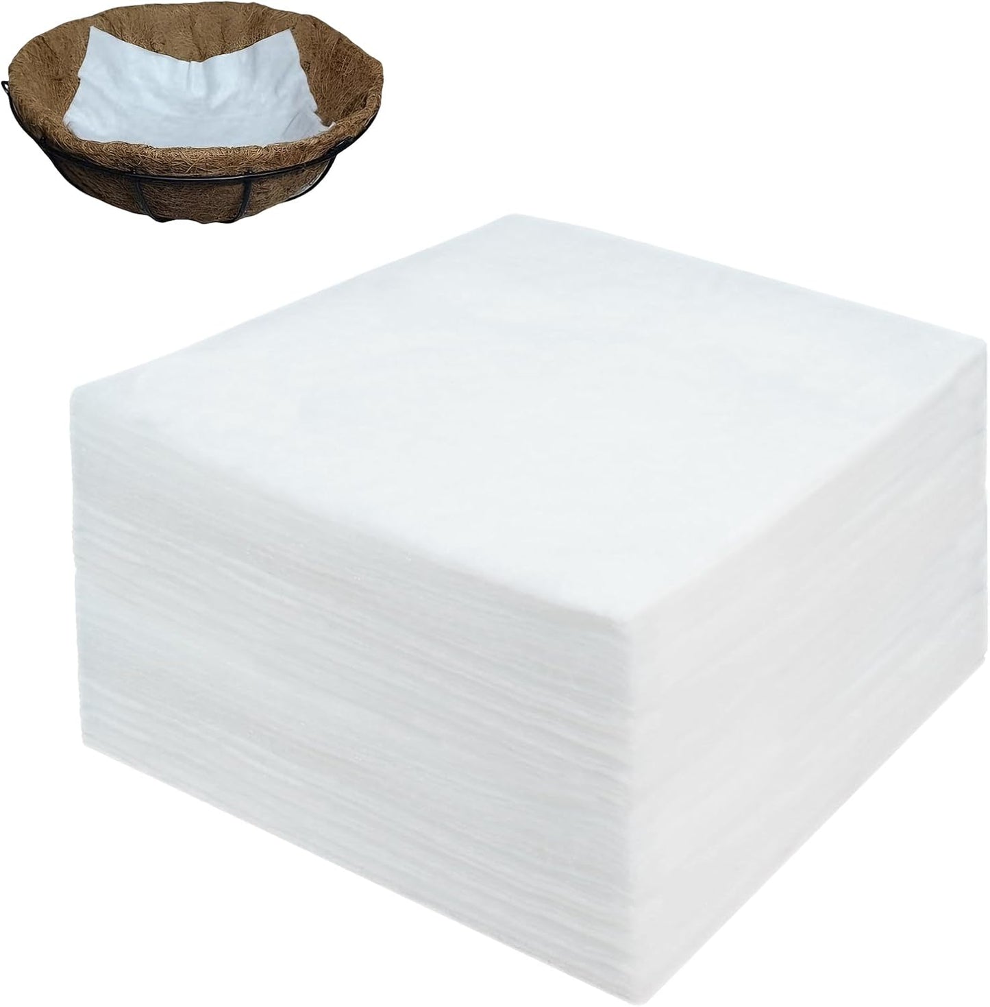 Premium Felt Plant Liners by [Brand Name] - Self-Watering Hanging Basket Liners, 10x10 Inch, 30-Pack for Optimal Water Retention & Drainage