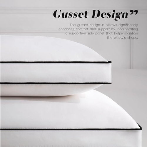 DOWNSTORIA King Size Feather Down Pillows - Luxury Hotel Collection, Soft & Fluffy Set of 2 (20x36 in)