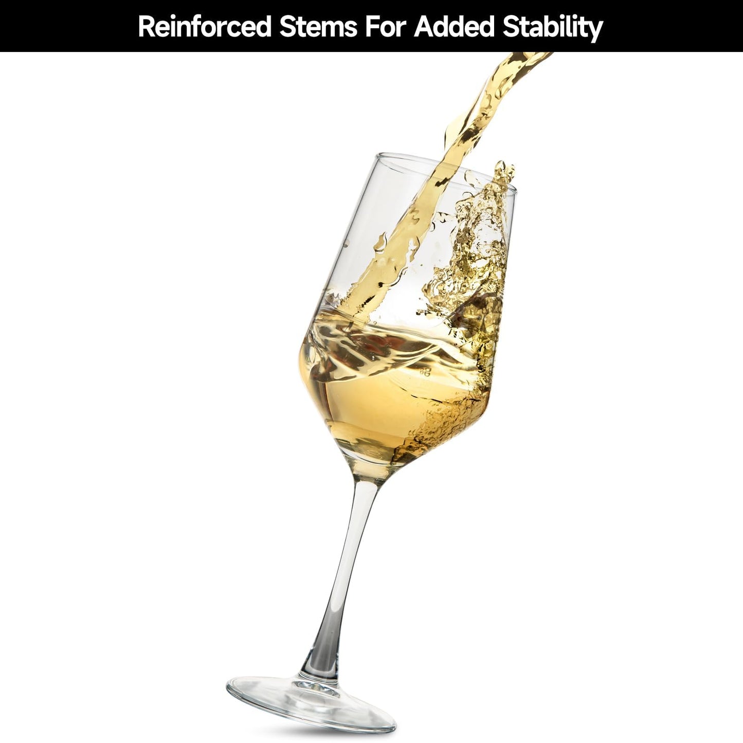 MRZIKPO Wine Glasses Set of 4,13.5 oz/400ml Clear Red/White,Wine Glasses for Party, Wedding and Home,Premium Glasses Hand Blown,Long Stem,Daily Use.