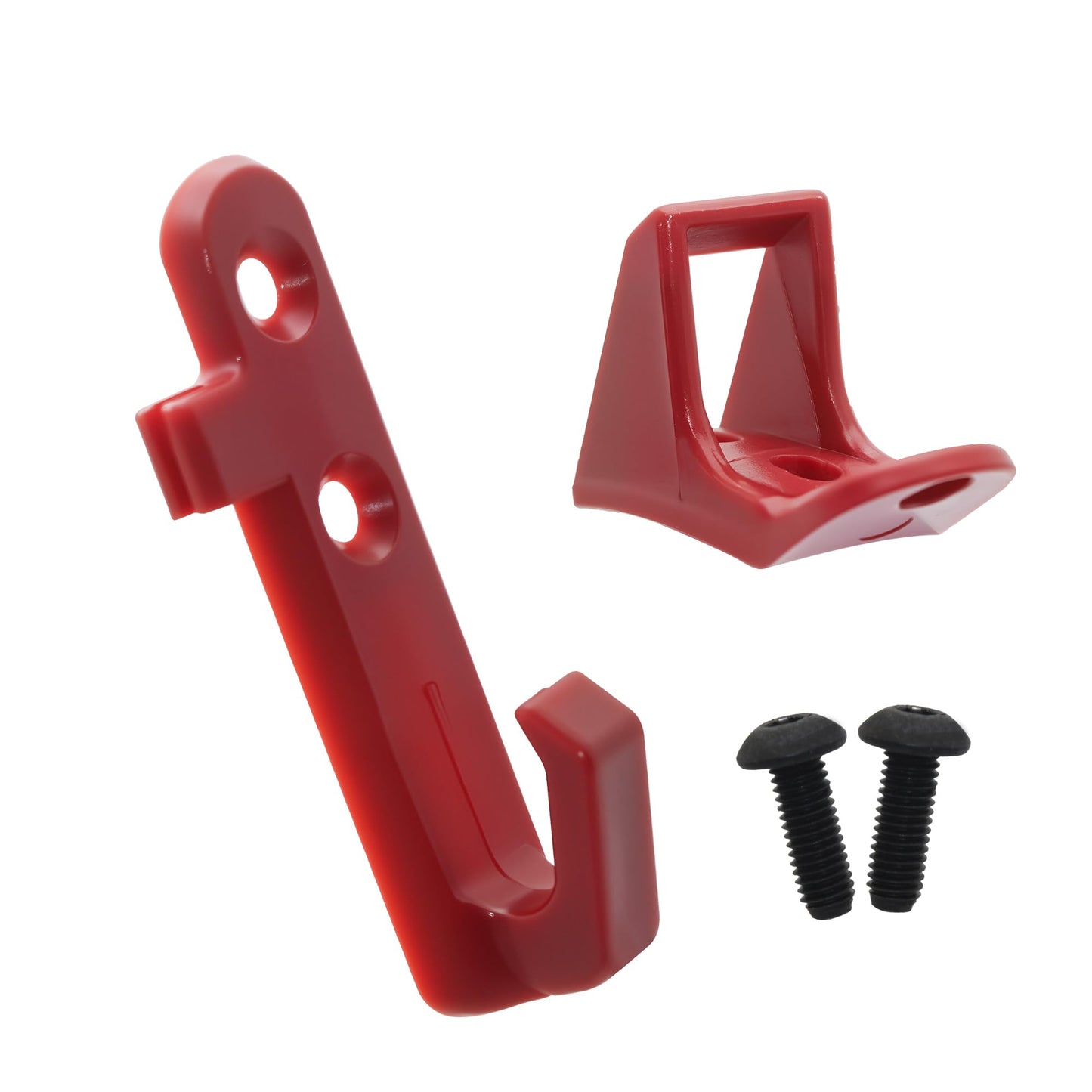 PWEOW Plastic Hook and Latch Set for GOTRAX GXL V2 XR Ultra XR, Electric Scooter Clip, Red Holder and Fender Clip for Folded Hold Scooter, with Screws