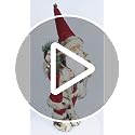 Eforcase Red Santa Claus Figurine - 18-Inch Christmas Standing Decor