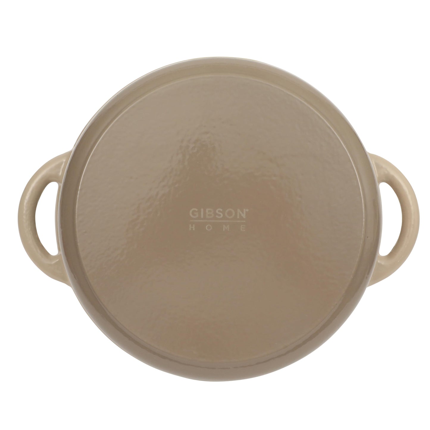 Gibson Home Addlestone 7 Qt Enameled Cast Iron Dutch Oven Pot with Lid – Round, Oven Safe to 500°F, Ideal for Bread Baking & Stews - Gradient Taupe