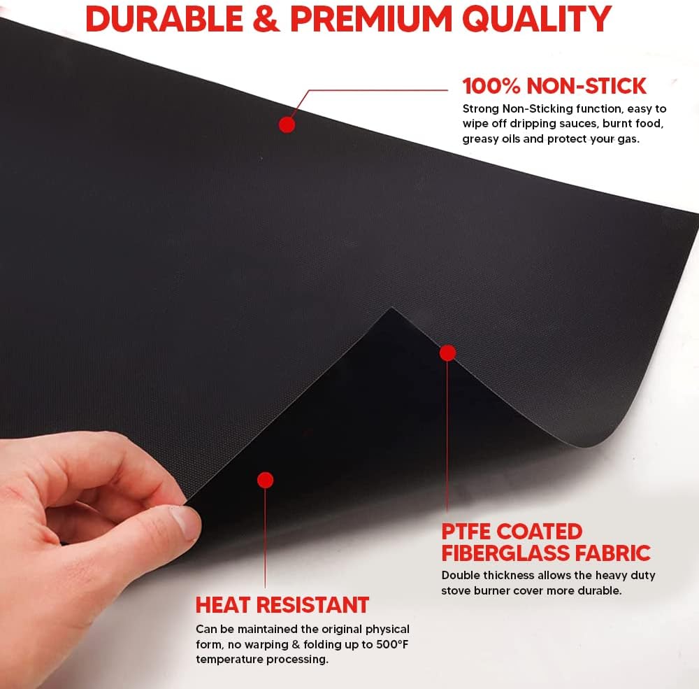Teflon Liner Roll - Custom Cut Non-Stick Mat for Ovens, Stovetops & Grills (75” x 17”)