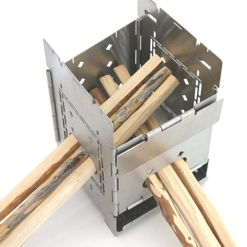 Firebox Bushcraft Camp Stove Kit - Wood Burning/Multi Fuel - Collapsible/Folding - Portable Campfire - Model Gen 2 5 inch / G2-5" Stainless Steel Camping Stove