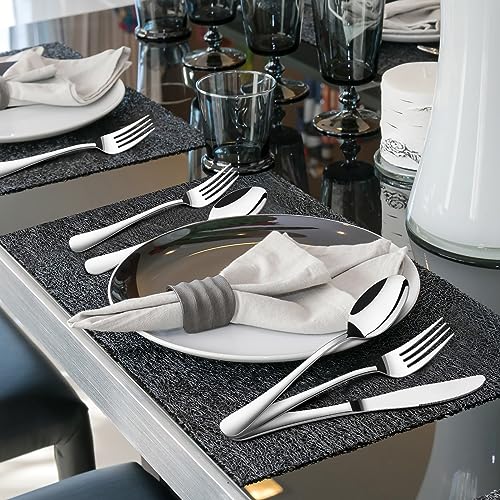 STILLOYE 40-Piece Stainless Steel Silverware Set for 8 - Modern Flatware Utensil Cutlery