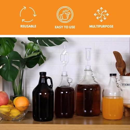 FastRack - Shepherd Made Mead Making Kit - 1 Gallon Jug Fermentation Set with Clear Glass Fermentation Jar, 3pc Airlocks, Rubber Stopper, Yeast Nutrient & Mead Yeast for Home Brewing