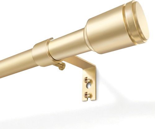 Gold Adjustable Curtain Rods by [Brand Name] | 5/8” Diameter, 30-120 Inch for Windows