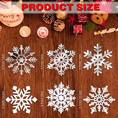 42CT Christmas Snowflake Hanging Swirl Decorations,Christmas Hanging Ceiling Streamers Snowflake Hanging Swirls and Strings Decoration, Winter Party Wonderland Xmas Holiday Decor Supplies