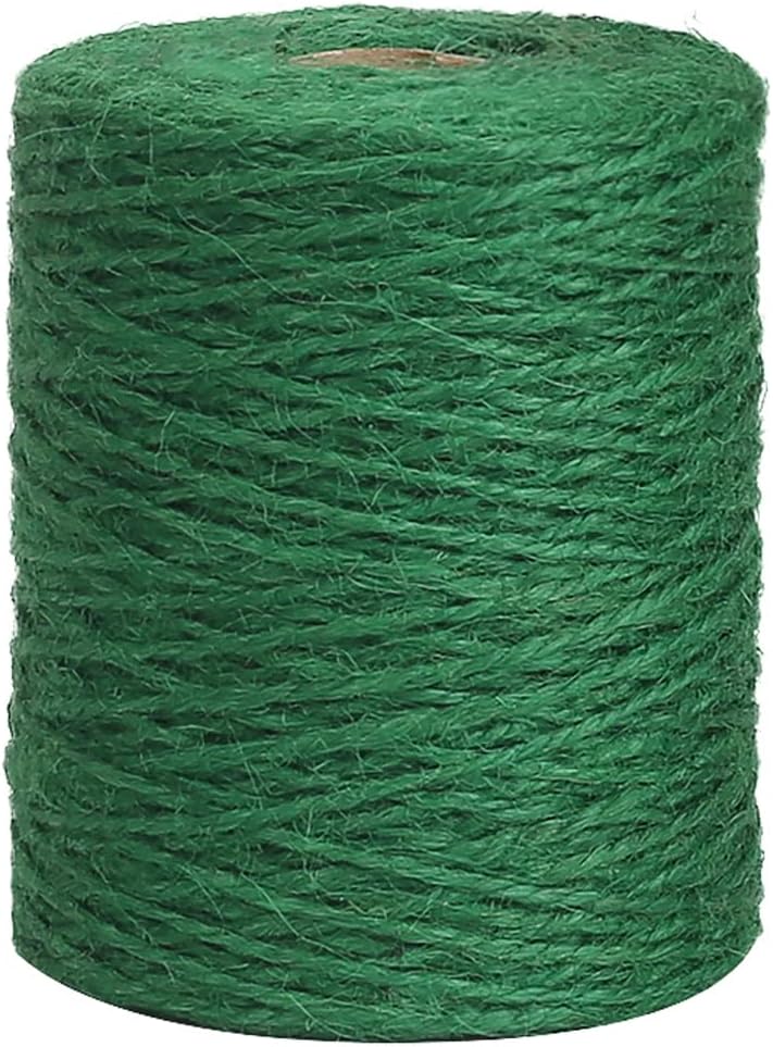 Vivifying Garden Twine - 656 Feet of 2mm Strong Green Jute String for Climbing Plants & Crafts