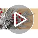 Riceshoot 4 Pcs Christmas Swag Outdoor 30 Inch Artificial Snowflake
