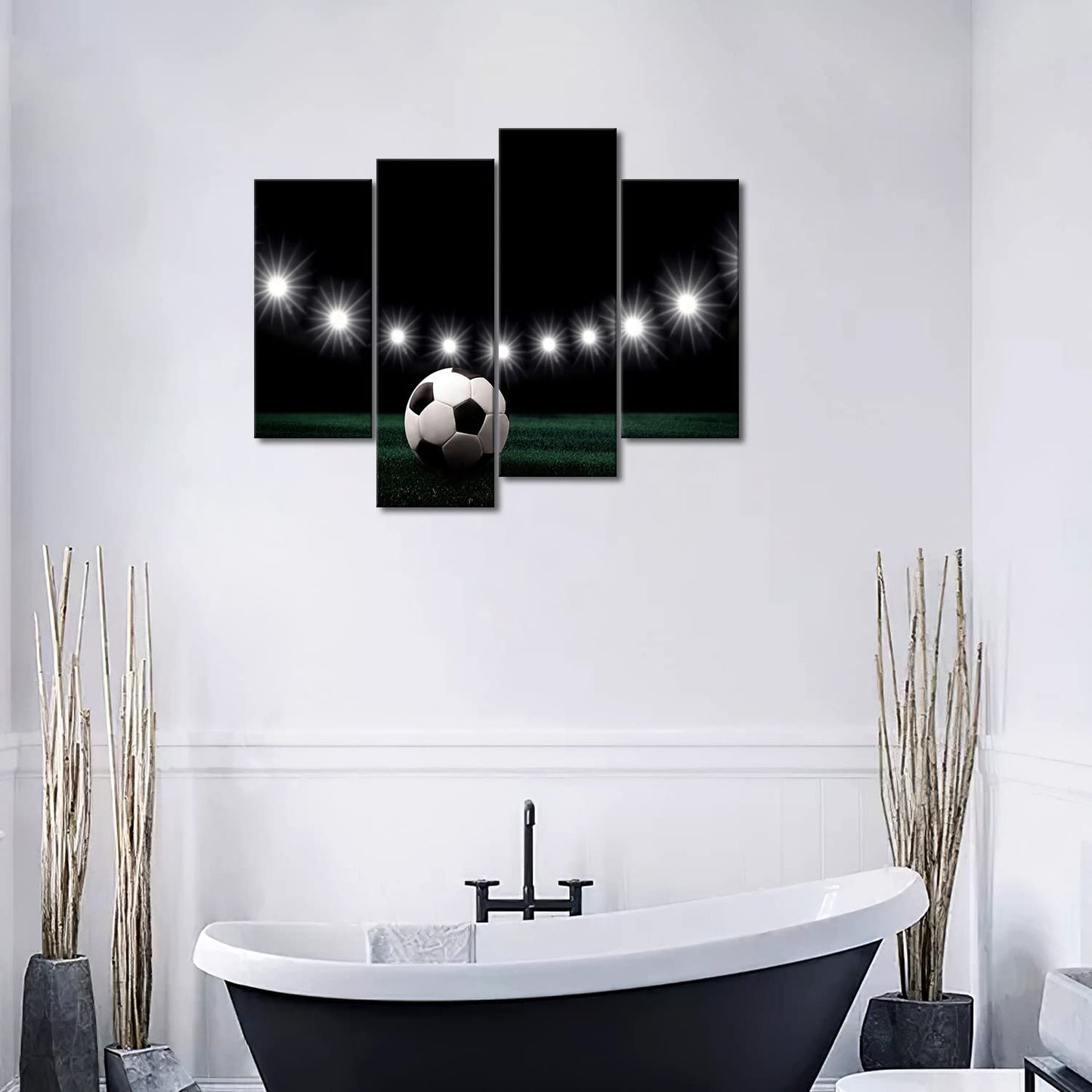 First Wall Art - Eleven White Lights and A Soccer Wall Art Painting Pictures Print On Canvas Art The Picture for Home Modern Decoration
