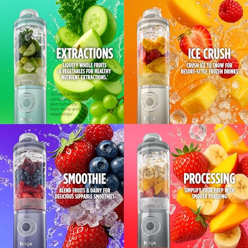 Portable Blender 22oz Blue Raspberry - Detachable, Cord-Free, Auto IQ