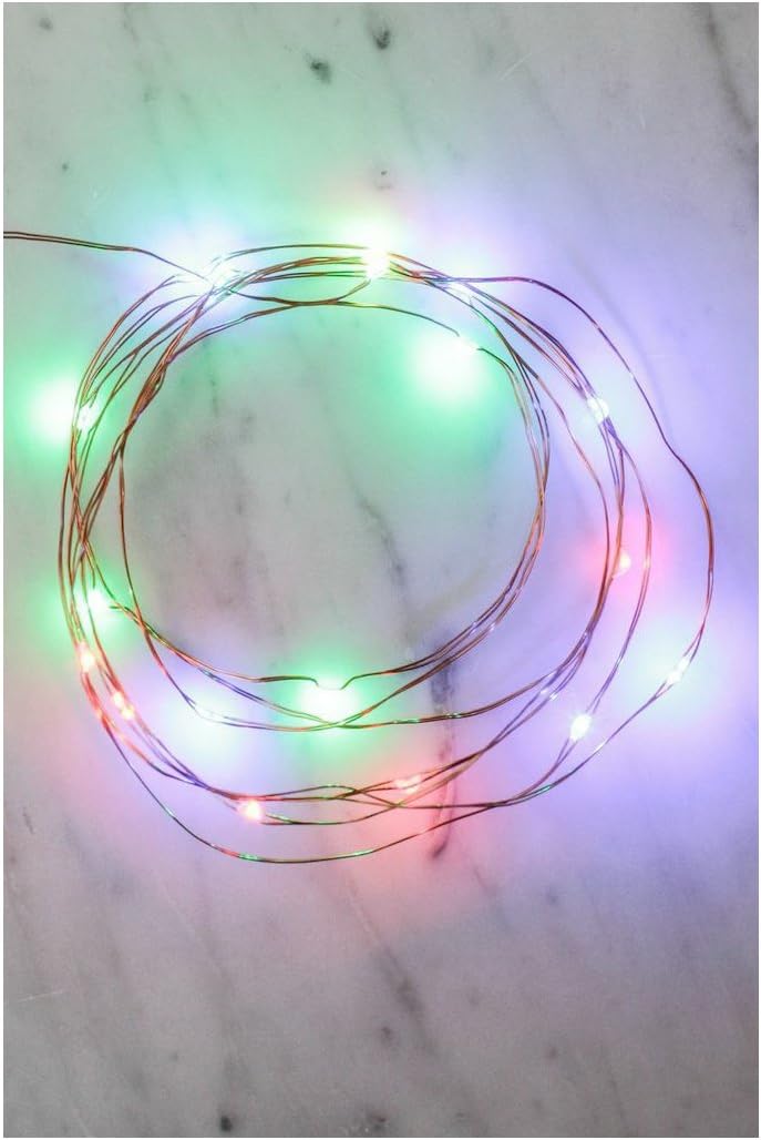 Battery Operated 6 ft Silver Fairy String Lights - LED Decorative Lights for Home & Party