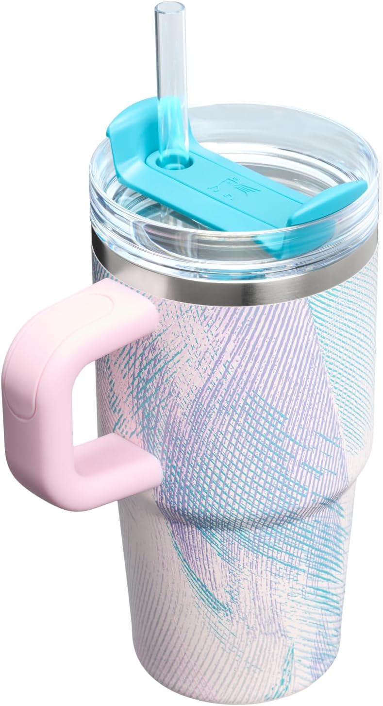 STANLEY Quencher H2.0 Tumbler - 20 oz Insulated Stainless Steel with Handle & Straw | BPA-Free | Sea Glass Plume