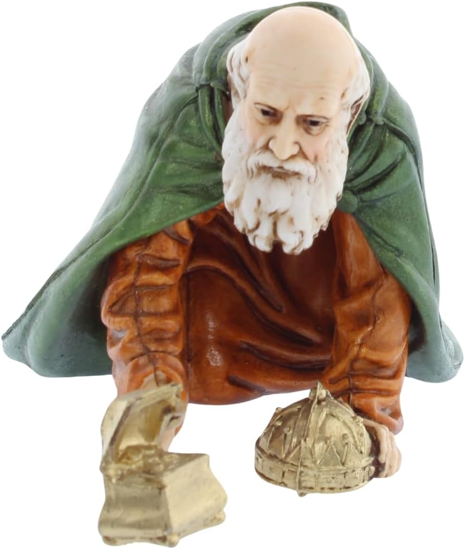 Three Wise Men for Nativity Scene of 5 Inch Scale 1:15 - Unbreakable Nativity Figures - 18th Century Style, Hand-Finished Painting, Official Product, Made in Italy, Sculptor M. Landi
